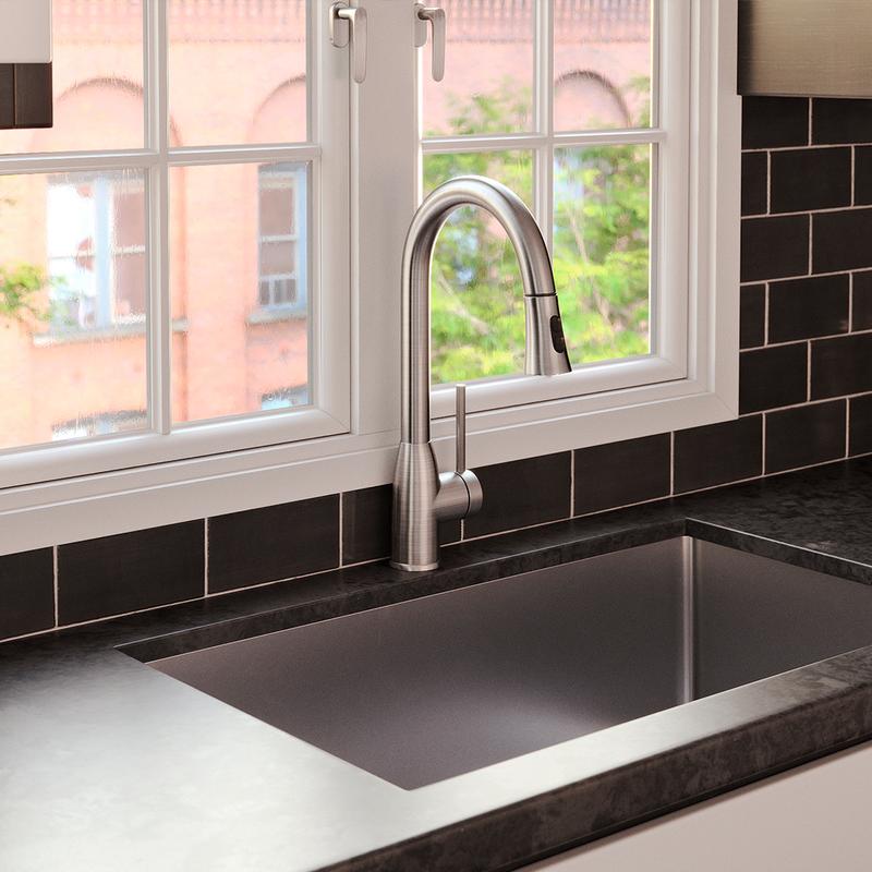 Single Handle Pull Down Size: 11-7/16 (in) x 17-1/2 (in)