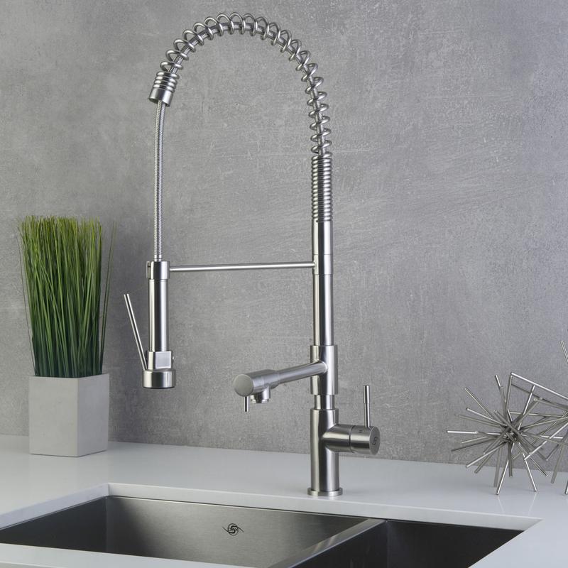 Commercial Style Pull Down Size: 9 (in) X 24-13/16 (in)