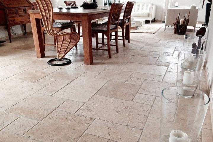 Limestone floor tiles Miami-Dade County 