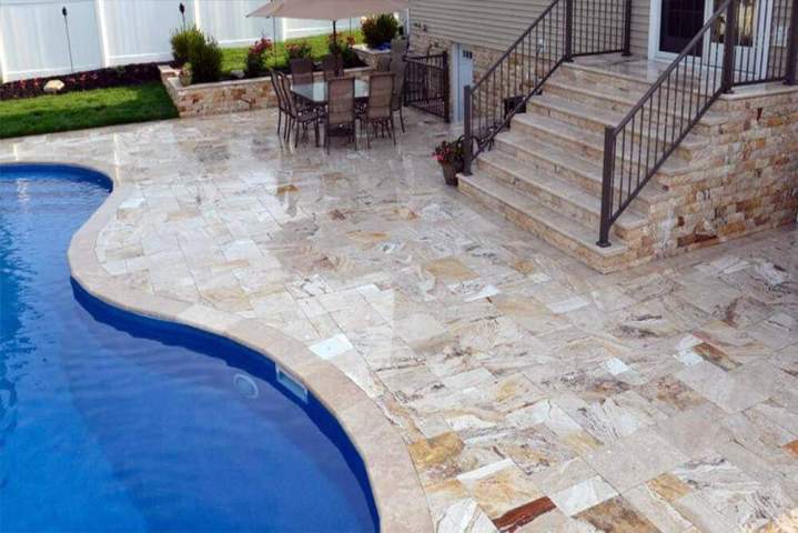 Outdoor marble pavers Miami Dade County