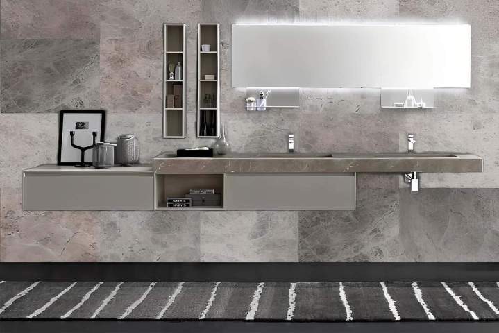 Polished marble tiles