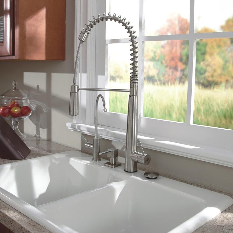 Commercial Style Pull Down Size: 9 (in) X 24-13/16 (in)